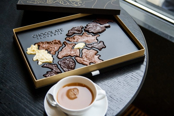 slovinská mapa cokolády - mapa slovinských obchodov s cokoládou