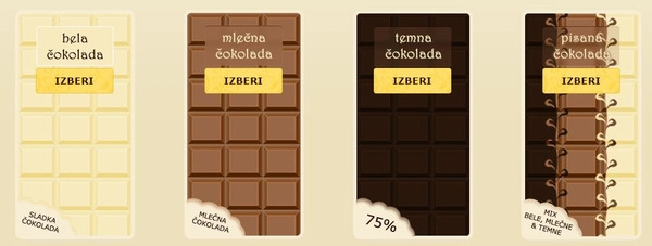 cokoláda na mieru podľa vasej chuti