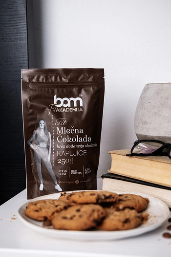 Mliečne čokoládové kvapky, bez pridaného cukru, 250 g