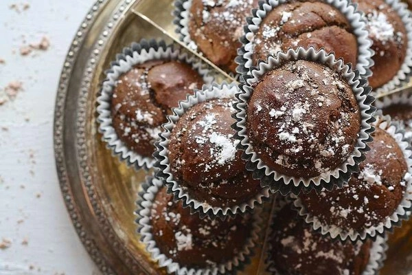 cokoládové muffiny so sójovým mliekom