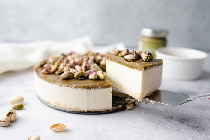 pistáciový cheesecake bez pecenia