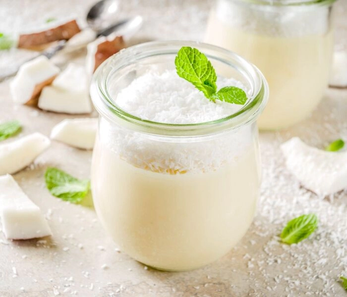 kokosová panna cotta