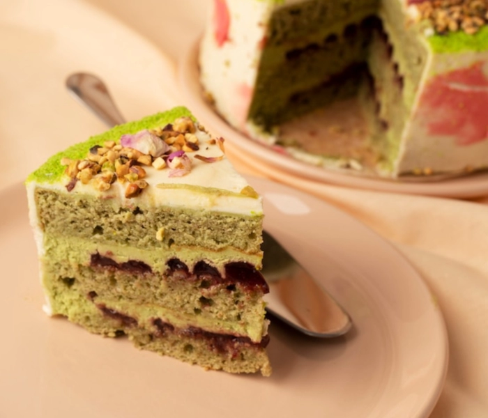 pistáciový cheesecake