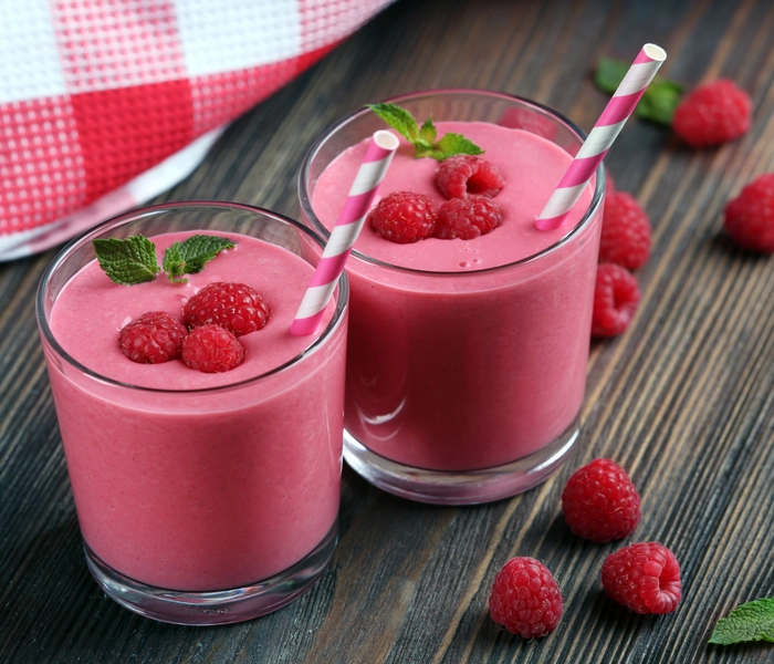 malinové smoothie s dzemom a bez pridaného cukru: osviezujúci nápoj na energický zaciatok dňa