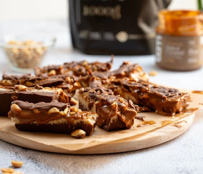 domáce snickers - jednoduchý dezert bez pecenia