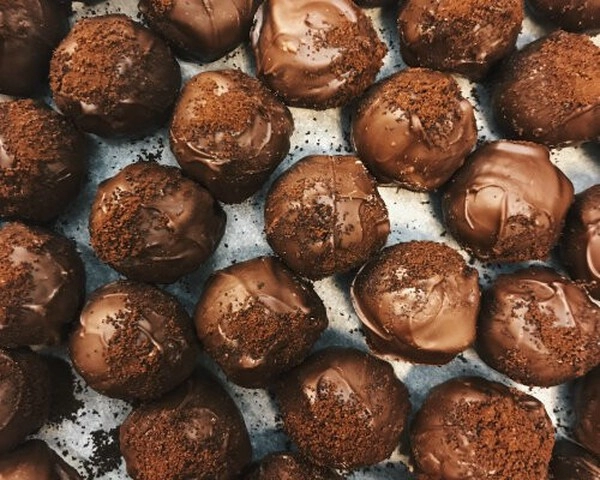 cokoládové guľôcky s mascarpone náplňou