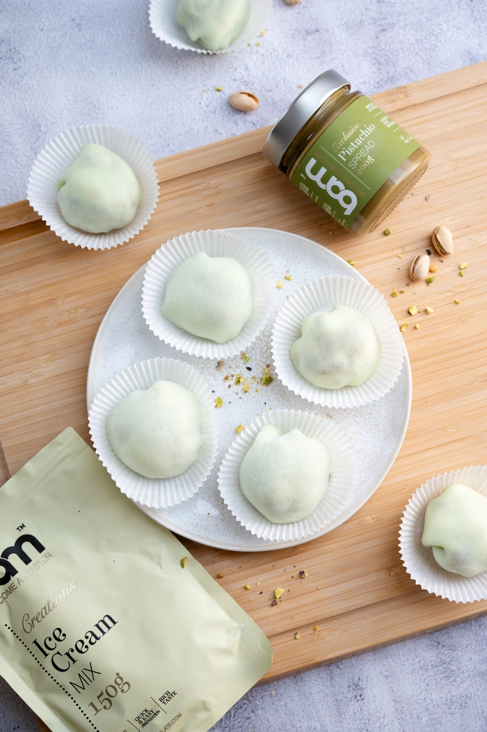 Pistáciové mochi