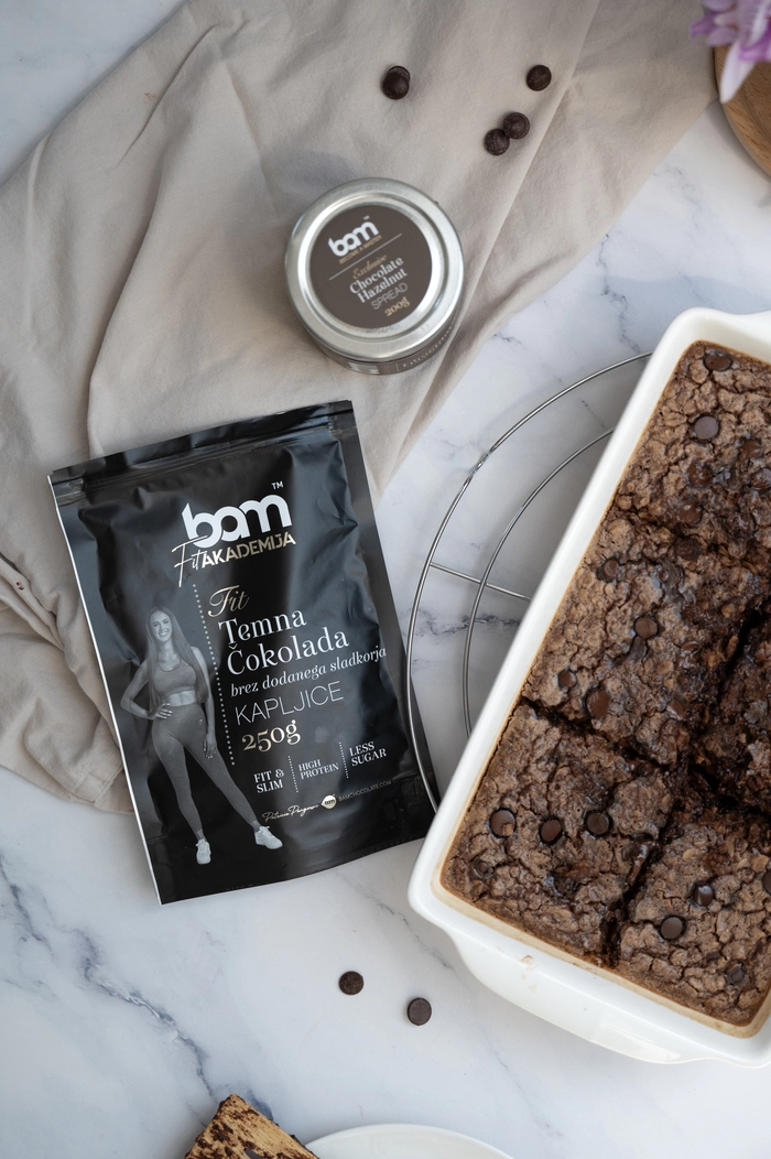Ovesné vločky pečené na spôsob brownie